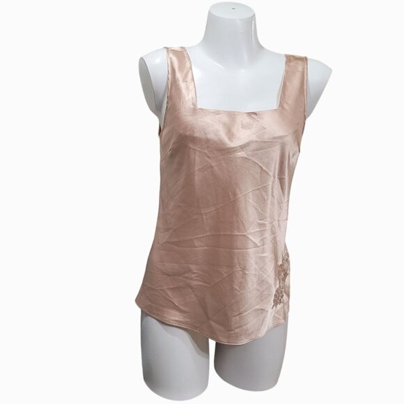 Cabernet Satin L Tank Top Cami Camisole - Picture 1 of 10